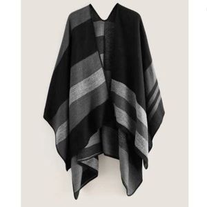 Color block Scarf Shawl Cardigan